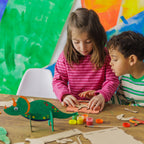 Dabble & Co. Dinosaur Excavation Set: Create your own wooden dino, a volcano box, and terracotta fossils in one complete craft kit.